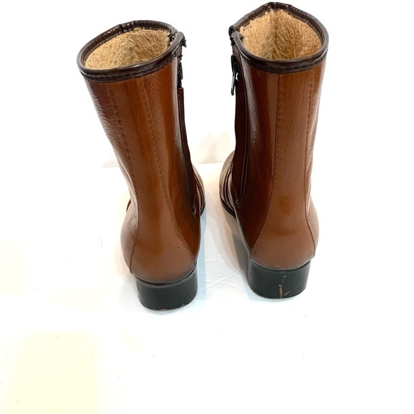 1970’s Women’s Vintage Brown Zip Ankle Booties Boots Sz 7 - Picture 5 of 11